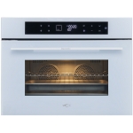 Baumatic BCS496WGL 45厘米 56公升 白之戀人系列 嵌入式蒸焗爐 (全港首創 雙風扇設計) 可上下獨自調溫度